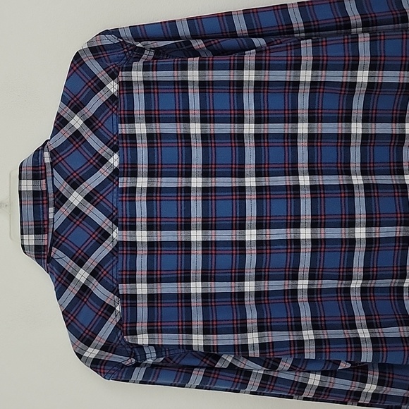American Rag Blue, Red & White Plaid Cotton Shirt Mens L - Picture 13 of 14